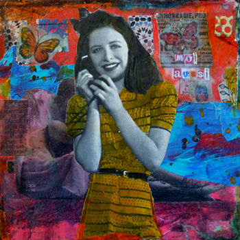 Collages titled "Moi aussi" by Marie-Laure Drillet, Original Artwork