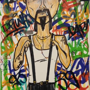 Pittura intitolato "STREET ART Family -…" da Drinho Street Artiste, Opera d'arte originale, Acrilico