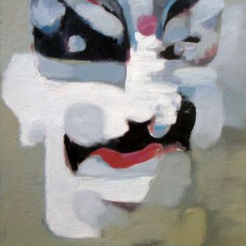 Peinture intitulée "戏剧脸谱  Drama Mask" par Dongsheng Guan, Œuvre d'art originale