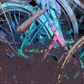 Картина под названием "bike 5" - Dongsheng Guan, Подлинное произведение искусства