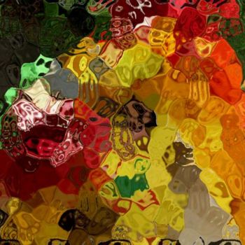 Digitale Kunst mit dem Titel "狮舞 Lion Dance" von Dongsheng Guan, Original-Kunstwerk