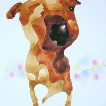 Malerei mit dem Titel "cats and dogs 阿猫阿狗" von Dongsheng Guan, Original-Kunstwerk