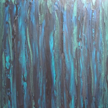 Malerei mit dem Titel "Azurite" von Ds Abstract Art Paintings, Original-Kunstwerk, Acryl