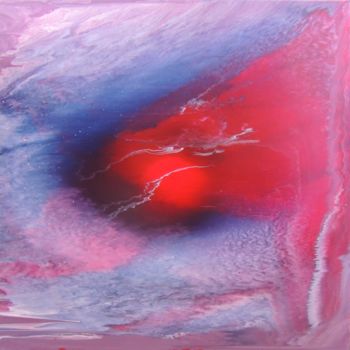Malerei mit dem Titel "Red Sun" von Ds Abstract Art Paintings, Original-Kunstwerk, Acryl