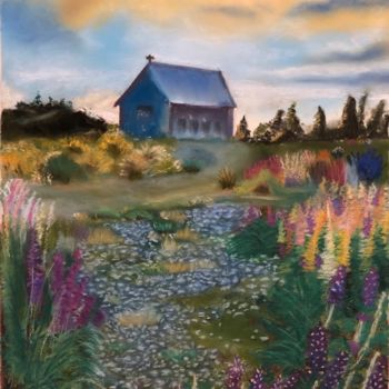 Painting titled "landscape-pastel-pa…" by Diane Hernandez, Original Artwork