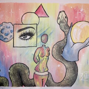 Painting titled "Prophecy" by Dstny._, Original Artwork, Acrylic