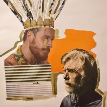 Collages titled "King" by Du-Du Shahane Shahbazyna, Original Artwork, Paper