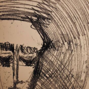 Printmaking titled "Face 3" by Du-Du Shahane Shahbazyna, Original Artwork, Monotype