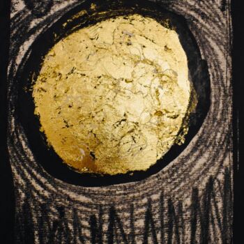 Printmaking titled "Gold 3" by Du-Du Shahane Shahbazyna, Original Artwork, Monotype