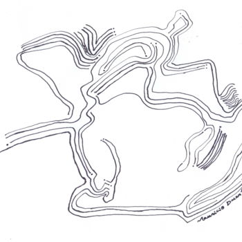 Zeichnungen mit dem Titel "Mapa de lugar nenhu…" von Mauricio Antonio Veloso Duarte, Original-Kunstwerk, Tinte