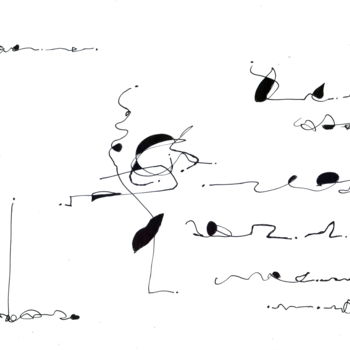 Dessin intitulée "Desenhos caligráfic…" par Mauricio Antonio Veloso Duarte, Œuvre d'art originale, Encre