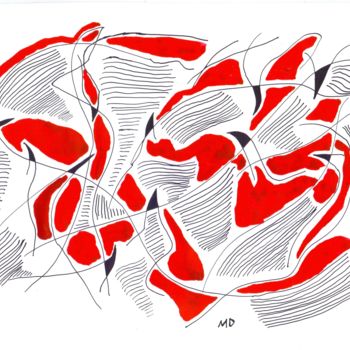 Zeichnungen mit dem Titel "Singularidades 2" von Mauricio Antonio Veloso Duarte, Original-Kunstwerk, Tinte