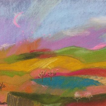 Malerei mit dem Titel "Song of the hills I…" von Ruth Dubayova, Original-Kunstwerk