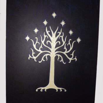 Painting titled "Tree of Gondor 2 -…" by Dubbelj, Original Artwork, Acrylic