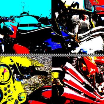 Digital Arts titled "God save the bike" by Eric Dubart, Original Artwork