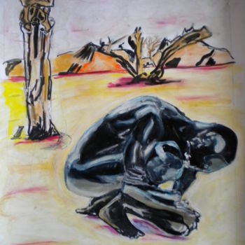 Painting titled "petrification" by Herve Yann Dubois, Original Artwork, Other