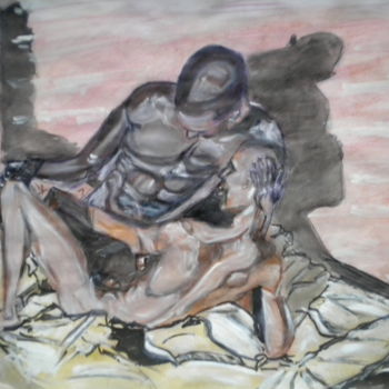 Pittura intitolato "duerme negritos" da Herve Yann Dubois, Opera d'arte originale, Gouache
