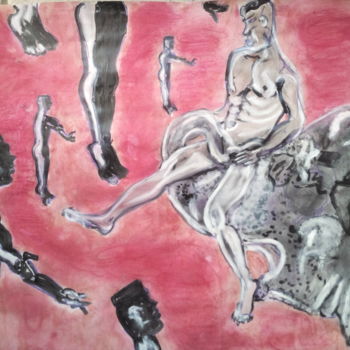 Ζωγραφική με τίτλο "stoîcisme!!!la fumé…" από Herve Yann Dubois, Αυθεντικά έργα τέχνης