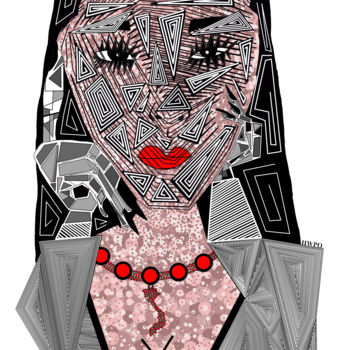 Arts numériques intitulée "Le masque" par Florent Dubreuil, Œuvre d'art originale, Peinture numérique