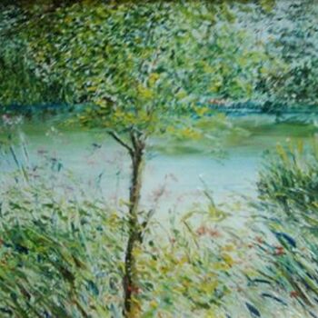 Painting titled "LA RIVIERE" by Dubreuil Gérard, Original Artwork