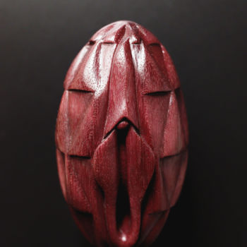 Sculpture intitulée "oeuf vulve en Amara…" par Anthony Gratien, Œuvre d'art originale, Photographie numérique