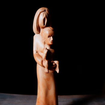 Sculpture titled "statuette "fétiche…" by Anthony Gratien, Original Artwork, Wood