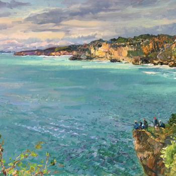 Peinture intitulée "Bali - Balangan Bea…" par Aleksandr Dubrovskyy, Œuvre d'art originale, Huile