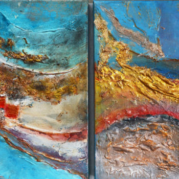 Malerei mit dem Titel "Dytique abstraction…" von Monique Ducarton, Original-Kunstwerk, Acryl