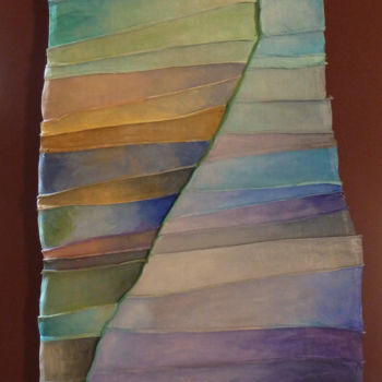 Картина под названием "composition cloison…" - Monique Ducarton, Подлинное произведение искусства, Акрил Установлен на Дерев…