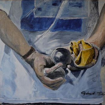 Peinture intitulée "Les boules II" par Gérard Duchêne, Œuvre d'art originale, Acrylique