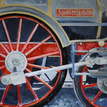 Painting titled "loco-john-molson.jpg" by Gérard Duchêne, Original Artwork, Acrylic