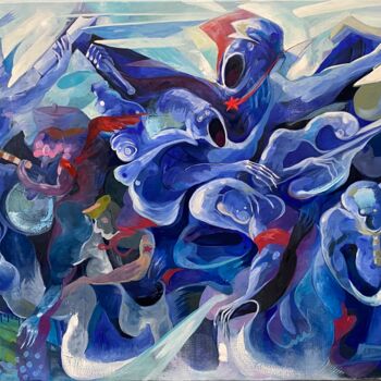 Painting titled "Glory V +" by Loi Duc (DucloiArt), Original Artwork, Oil