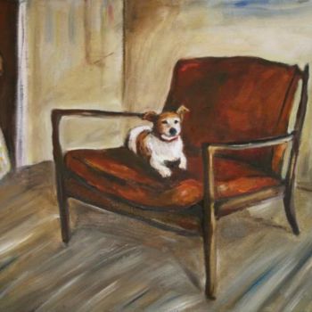 Painting titled "Dog's Domain" by Dudley, Original Artwork
