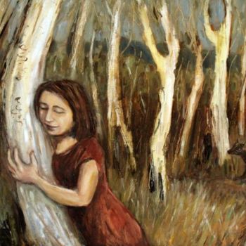 Malerei mit dem Titel "Listening to Trees" von Dudley, Original-Kunstwerk