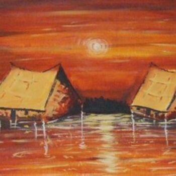 Painting titled "itansan oorun" by Duduhandsome, Original Artwork, Oil