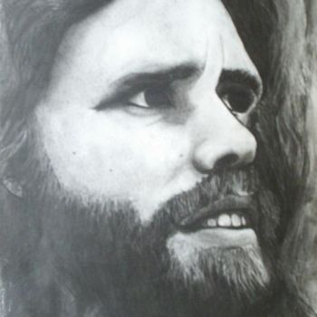 Pintura titulada "Jim Morrison" por Maggie, Obra de arte original