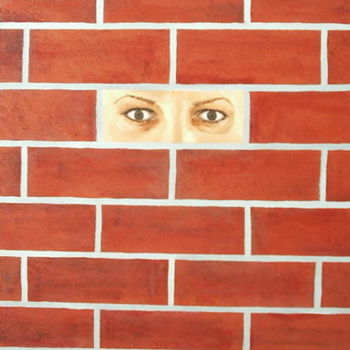 Painting titled "Another Brick In Th…" by Maggie, Original Artwork, Oil