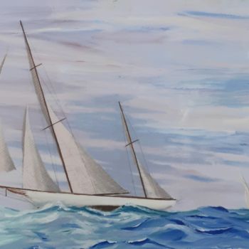 Pintura titulada "Ticonderoga" por Gilles Dufaux, Obra de arte original, Acrílico