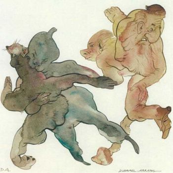 Disegno intitolato "Le rapt" da Daniel Duhamel Arrapel, Opera d'arte originale, Altro