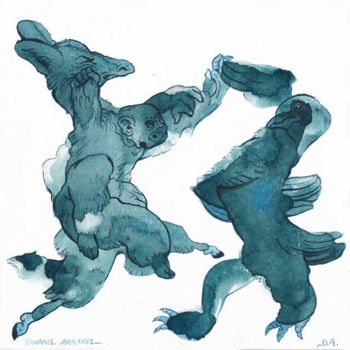 Disegno intitolato "L'agité" da Daniel Duhamel Arrapel, Opera d'arte originale, Altro