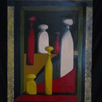 Painting titled "les-quilles.jpg" by Simone Duhamel, Original Artwork