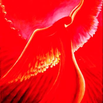 Painting titled "Love angel" by Alois Baumgartner, Original Artwork, Acrylic