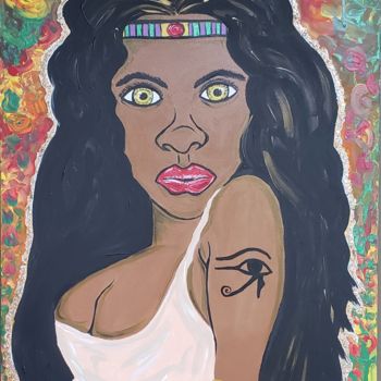 Painting titled "SHE" by Le' Andre' Jamol Dukes Le' Andre' Scott, Original Artwork, Acrylic