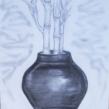 Drawing titled "Bamboo Strong" by Le' Andre' Jamol Dukes Le' Andre' Scott, Original Artwork, Pencil
