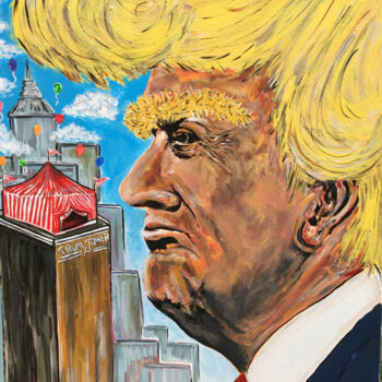 Painting titled "TRUMP TOWER" by Le' Andre' Jamol Dukes Le' Andre' Scott, Original Artwork, Acrylic