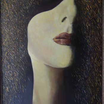 Painting titled "Face 2" by Irena Dukule, Original Artwork, Acrylic