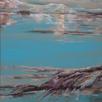 Malerei mit dem Titel "The Lake" von Irena Dukule, Original-Kunstwerk, Acryl