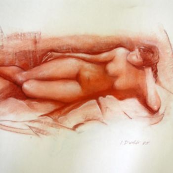 Peinture intitulée "sangina sketch" par Irena Dukule, Œuvre d'art originale, Huile