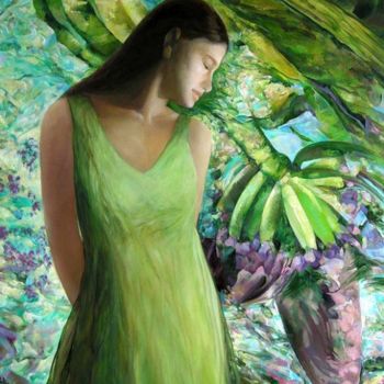 Malerei mit dem Titel "Paradise Morning" von Irena Dukule, Original-Kunstwerk