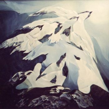 Pintura intitulada "Wave" por Irena Dukule, Obras de arte originais